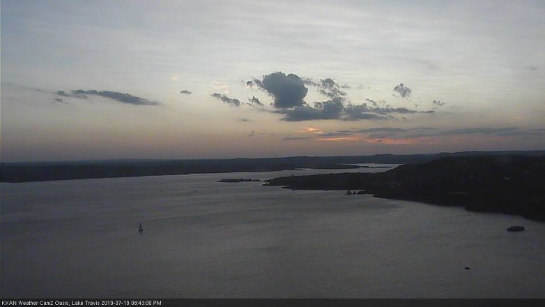 Lake Travis webcam, July 19, 2019 7:45 PM CT