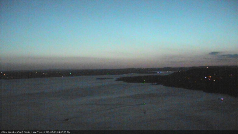 Lake Travis webcam, July 19, 2019 8:10 PM CT
