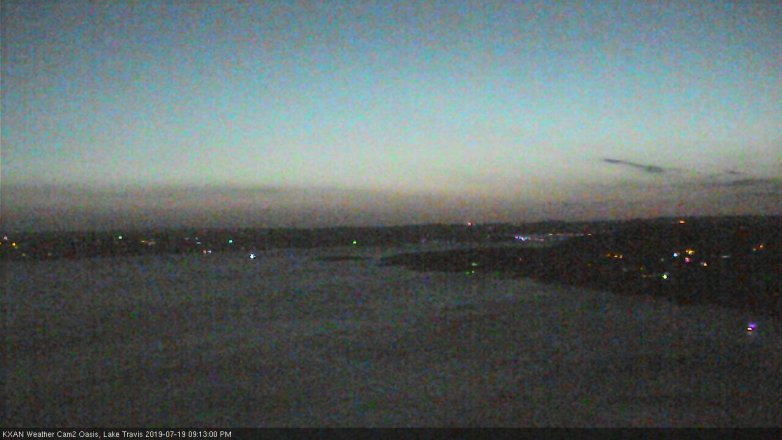Lake Travis webcam, July 19, 2019 8:15 PM CT