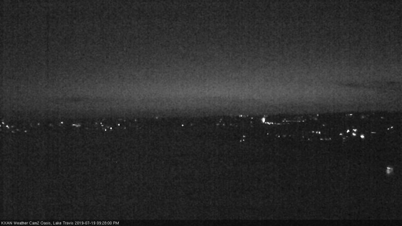 Lake Travis webcam, July 19, 2019 8:30 PM CT