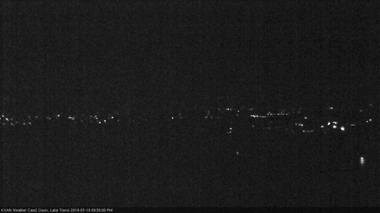 Lake Travis webcam, July 19, 2019 9:00 PM CT