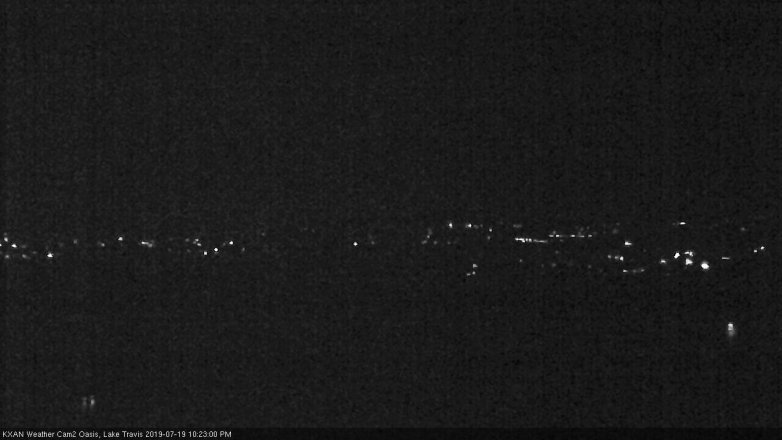 Lake Travis webcam, July 19, 2019 9:25 PM CT
