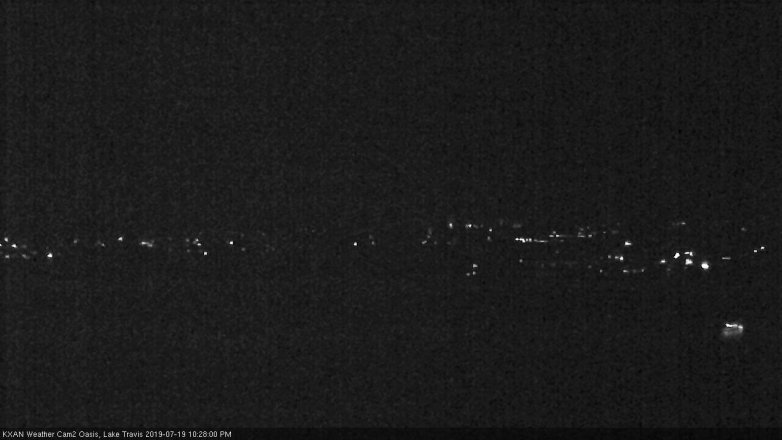 Lake Travis webcam, July 19, 2019 9:30 PM CT