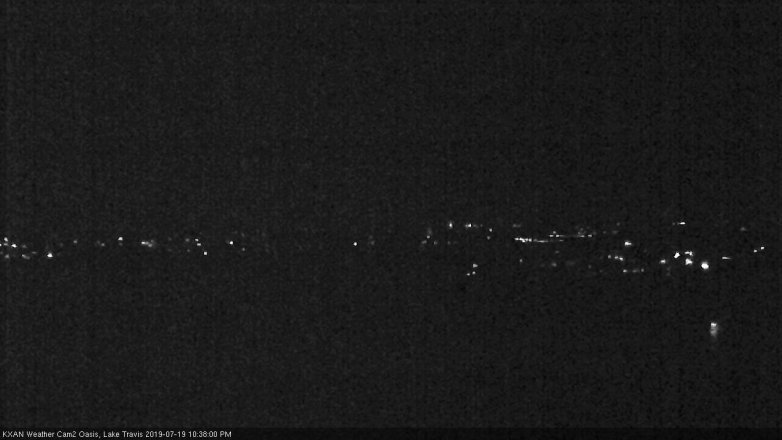 Lake Travis webcam, July 19, 2019 9:40 PM CT