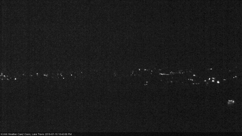 Lake Travis webcam, July 19, 2019 9:45 PM CT