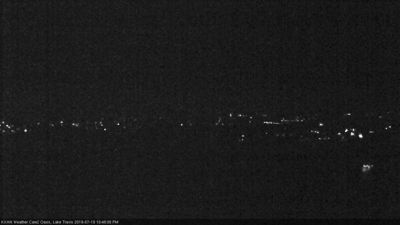 Lake Travis webcam, July 19, 2019 9:50 PM CT