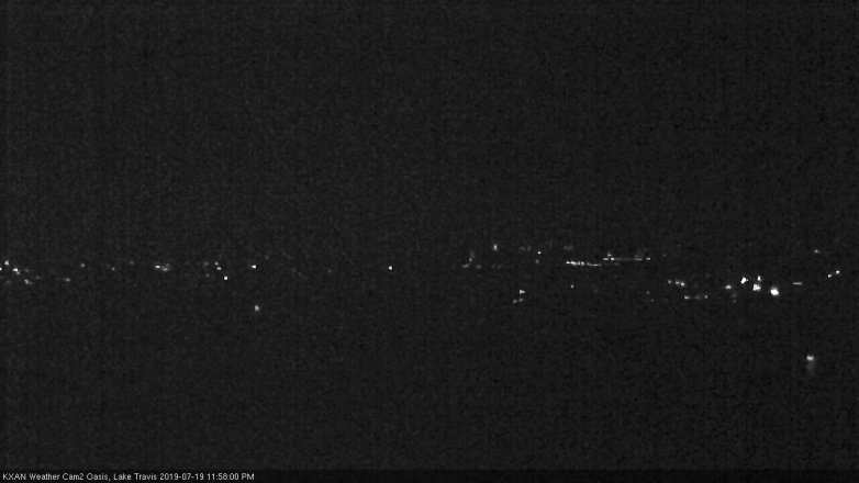 Lake Travis webcam, July 19, 2019 11:00 PM CT