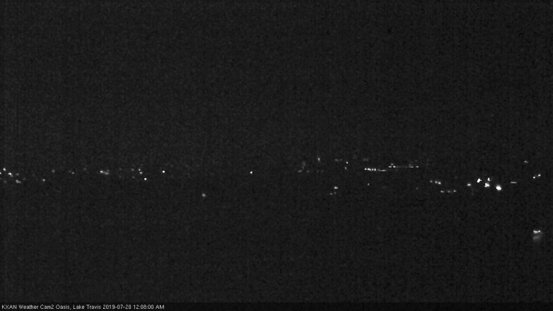 Lake Travis webcam, July 19, 2019 11:10 PM CT