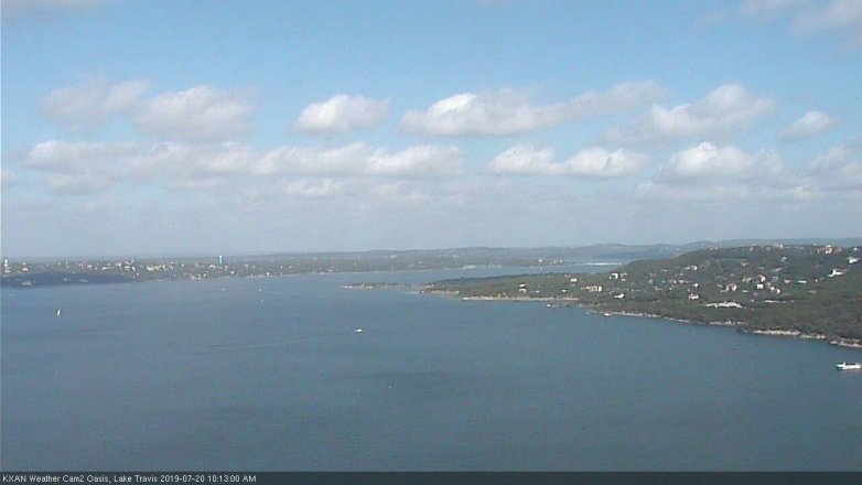 Lake Travis webcam, July 20, 2019 9:15 AM CT