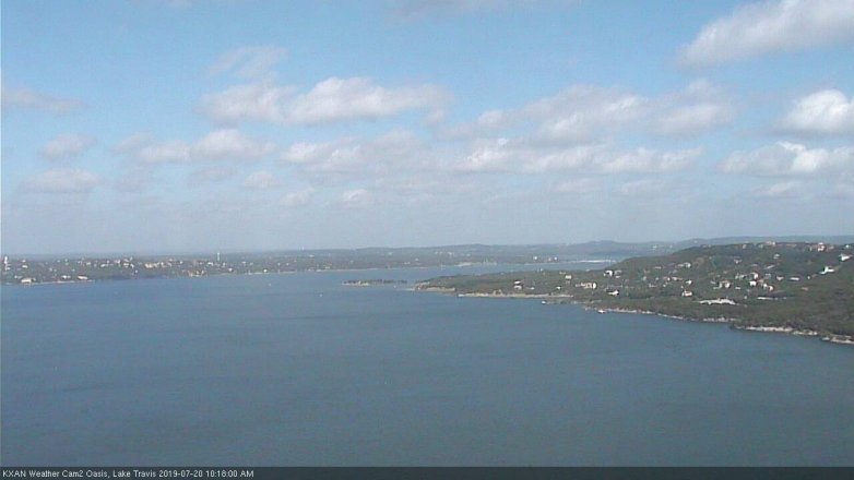 Lake Travis webcam, July 20, 2019 9:20 AM CT