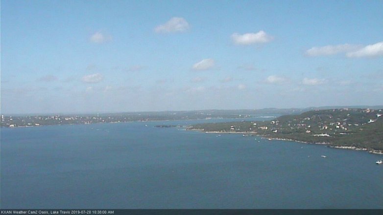 Lake Travis webcam, July 20, 2019 9:40 AM CT