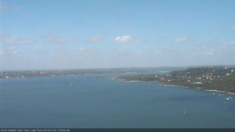 Lake Travis webcam, July 20, 2019 10:05 AM CT