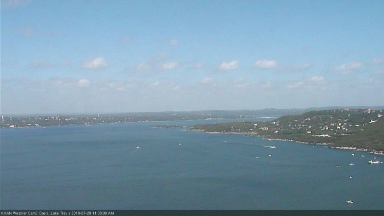 Lake Travis webcam, July 20, 2019 10:10 AM CT