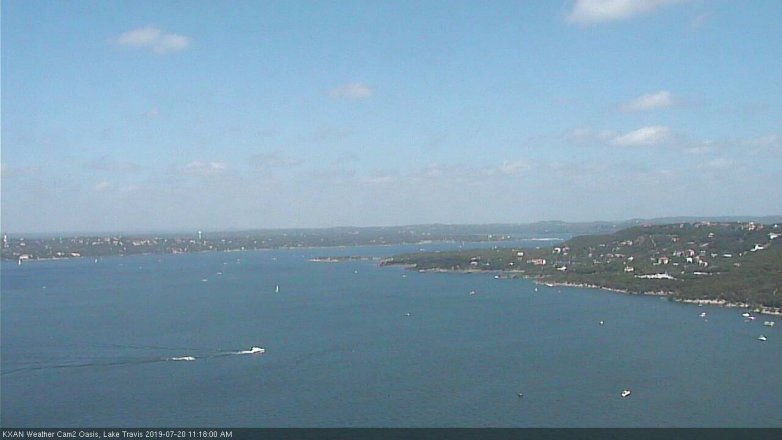 Lake Travis webcam, July 20, 2019 10:20 AM CT