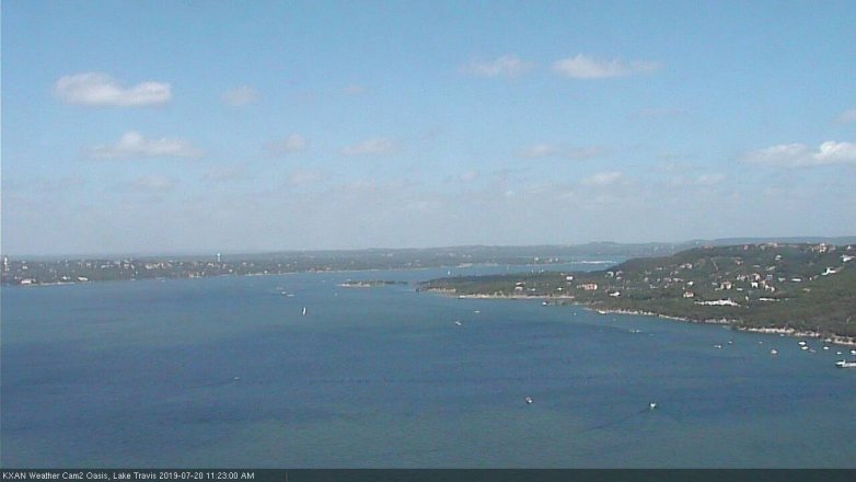 Lake Travis webcam, July 20, 2019 10:25 AM CT