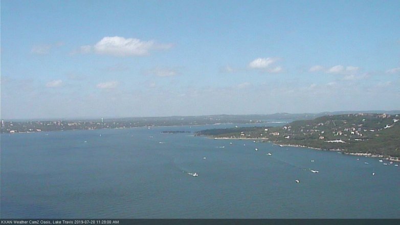 Lake Travis webcam, July 20, 2019 10:30 AM CT