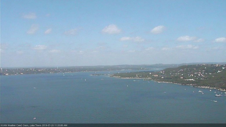 Lake Travis webcam, July 20, 2019 10:35 AM CT