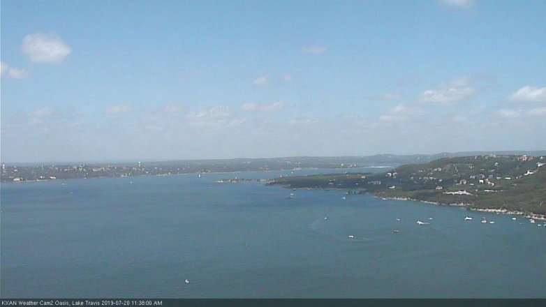 Lake Travis webcam, July 20, 2019 10:40 AM CT