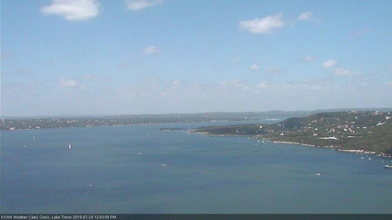 Lake Travis webcam, July 20, 2019 11:05 AM CT