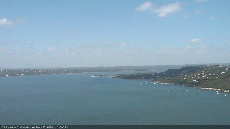 Lake Travis webcam, July 20, 2019 11:10 AM CT