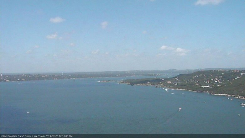 Lake Travis webcam, July 20, 2019 11:15 AM CT