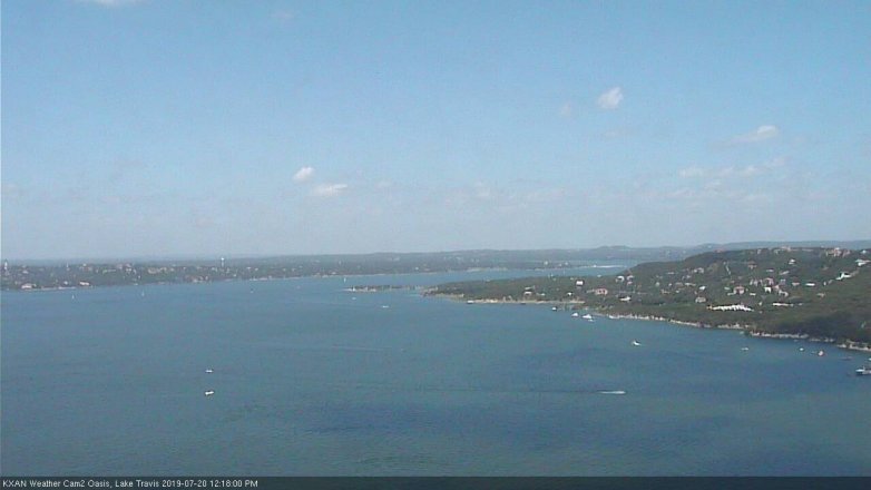 Lake Travis webcam, July 20, 2019 11:20 AM CT