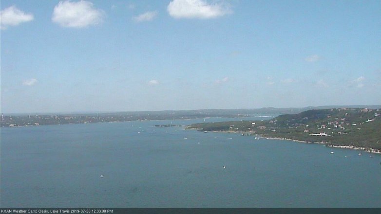Lake Travis webcam, July 20, 2019 11:35 AM CT