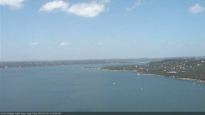 Lake Travis webcam, July 20, 2019 11:40 AM CT