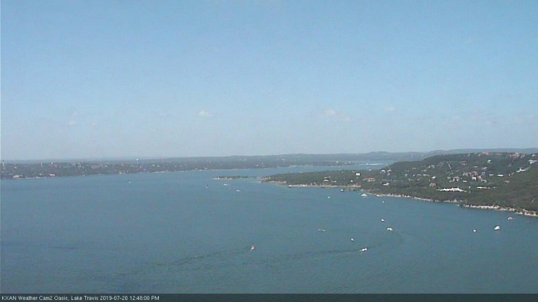 Lake Travis webcam, July 20, 2019 11:50 AM CT