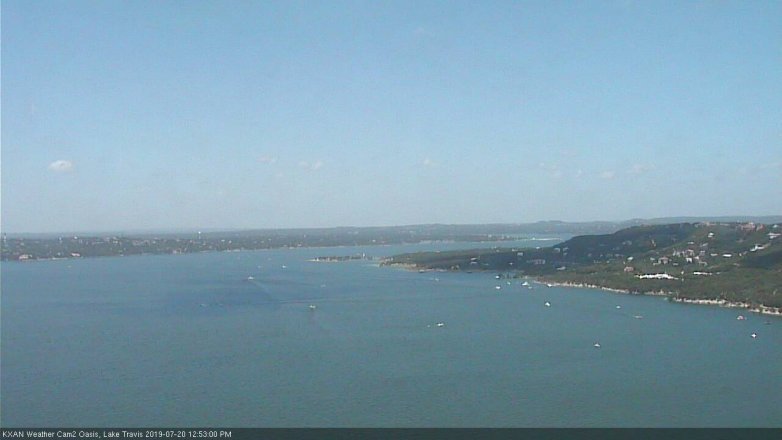 Lake Travis webcam, July 20, 2019 11:55 AM CT
