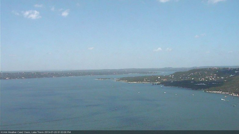 Lake Travis webcam, July 20, 2019 12:05 PM CT