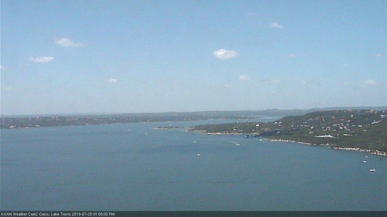 Lake Travis webcam, July 20, 2019 12:10 PM CT