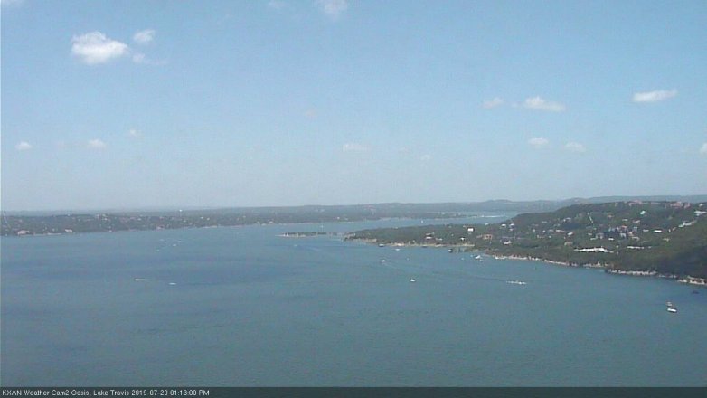 Lake Travis webcam, July 20, 2019 12:15 PM CT