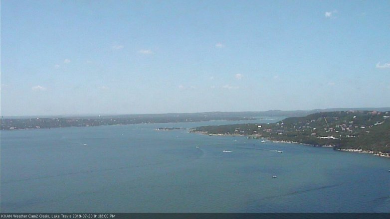 Lake Travis webcam, July 20, 2019 12:35 PM CT