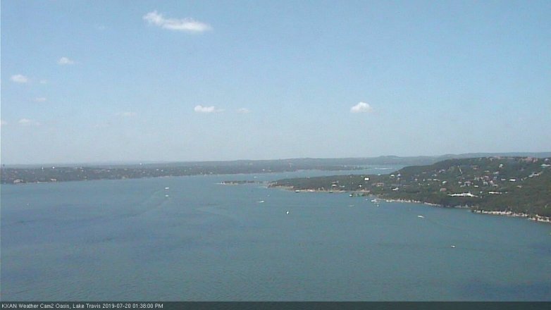 Lake Travis webcam, July 20, 2019 12:40 PM CT
