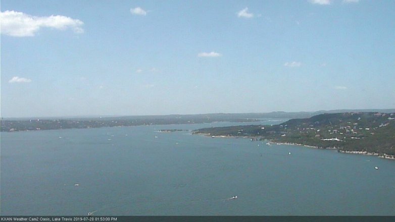 Lake Travis webcam, July 20, 2019 12:55 PM CT
