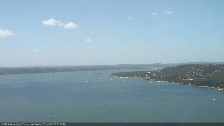 Lake Travis webcam, July 20, 2019 1:05 PM CT