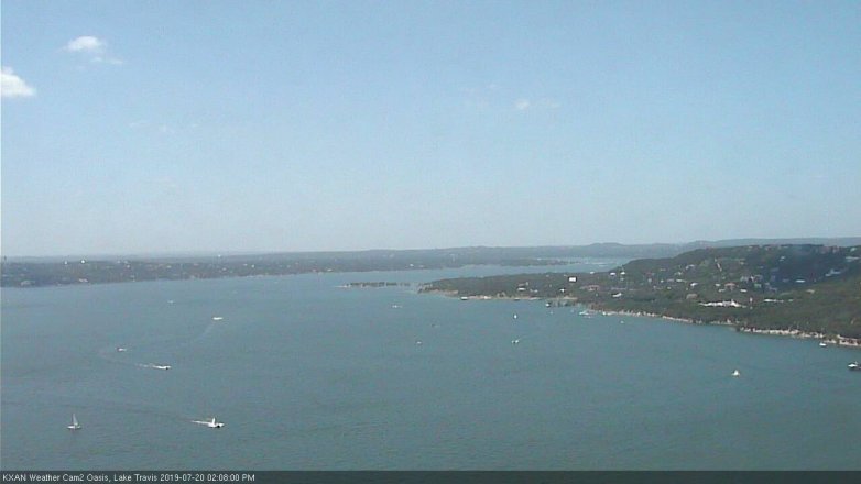 Lake Travis webcam, July 20, 2019 1:10 PM CT