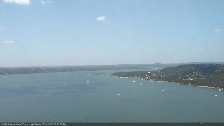 Lake Travis webcam, July 20, 2019 1:20 PM CT