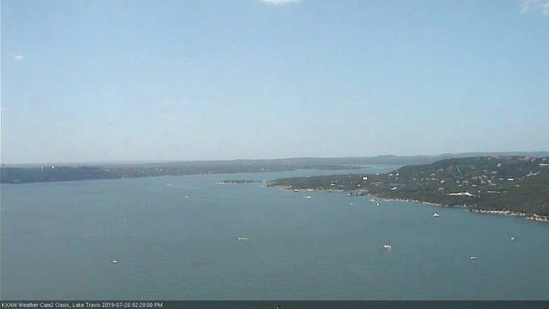 Lake Travis webcam, July 20, 2019 1:30 PM CT