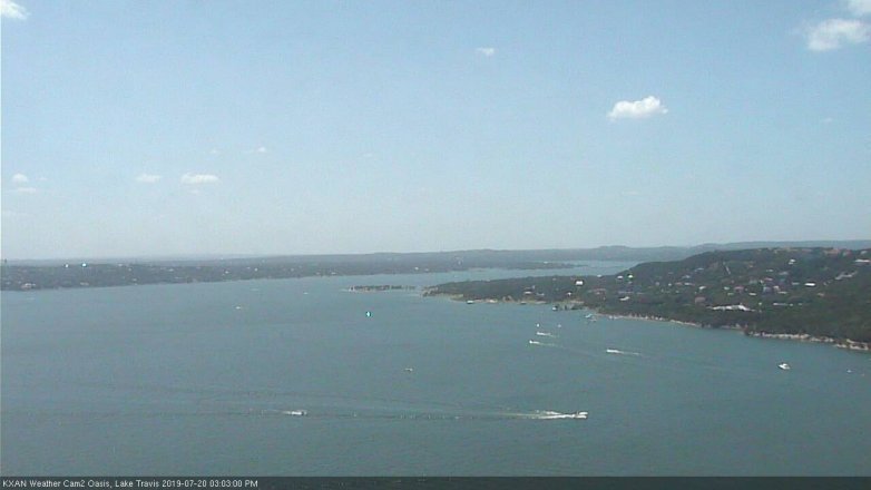 Lake Travis webcam, July 20, 2019 2:05 PM CT