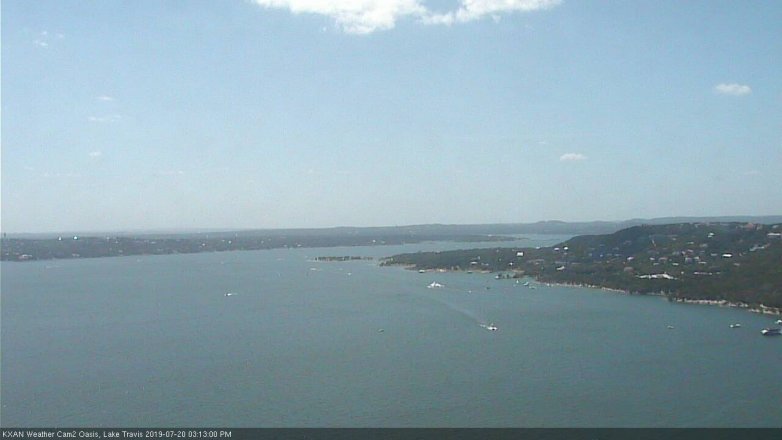 Lake Travis webcam, July 20, 2019 2:15 PM CT
