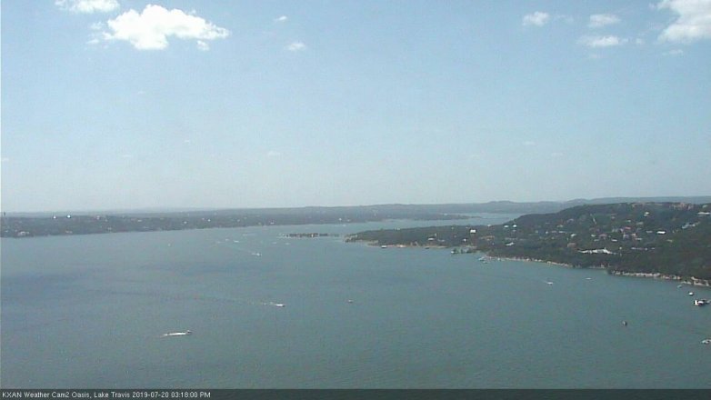 Lake Travis webcam, July 20, 2019 2:20 PM CT