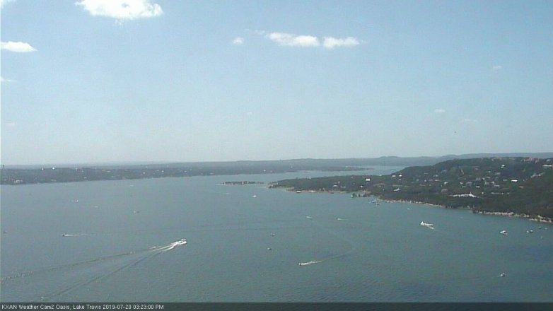 Lake Travis webcam, July 20, 2019 2:25 PM CT