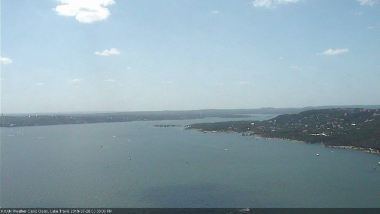 Lake Travis webcam, July 20, 2019 2:40 PM CT