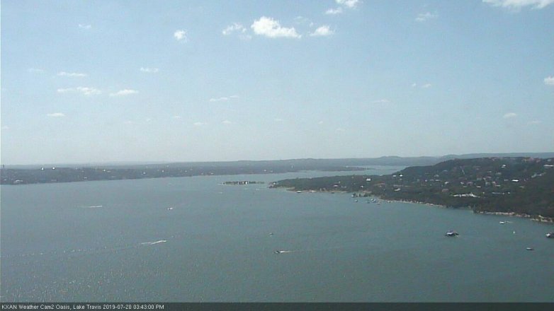 Lake Travis webcam, July 20, 2019 2:45 PM CT