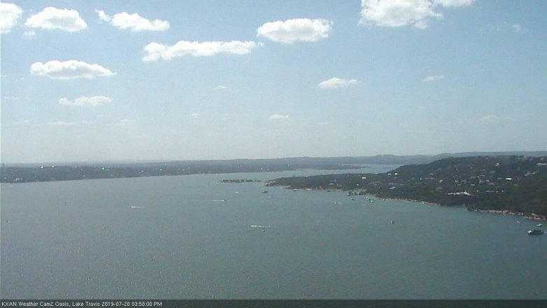 Lake Travis webcam, July 20, 2019 3:00 PM CT