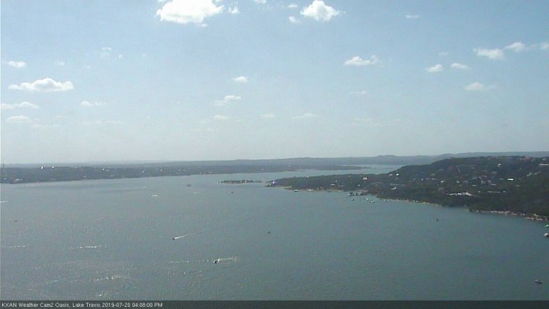 Lake Travis webcam, July 20, 2019 3:10 PM CT