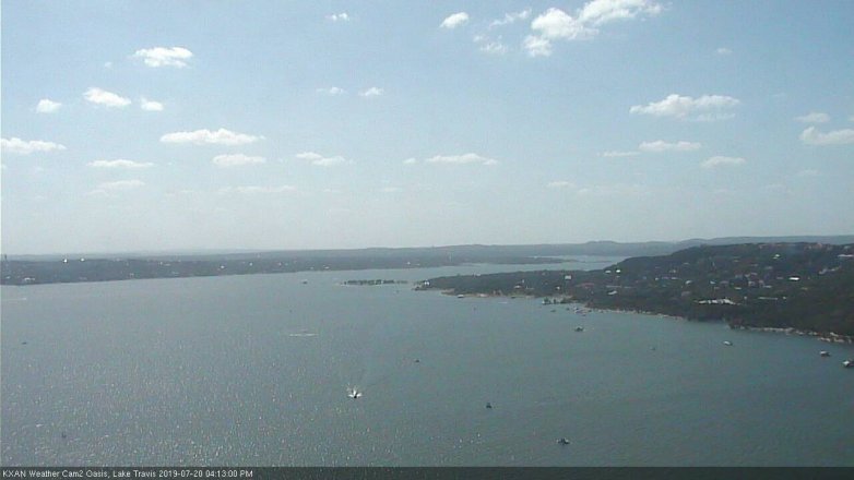 Lake Travis webcam, July 20, 2019 3:15 PM CT