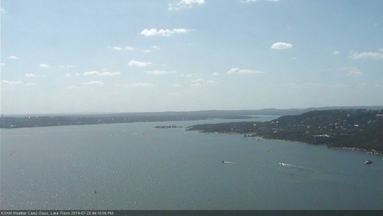 Lake Travis webcam, July 20, 2019 3:20 PM CT